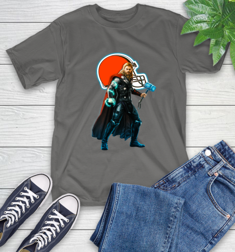 NFL Thor Avengers Endgame Football Cleveland Browns T-Shirt 9