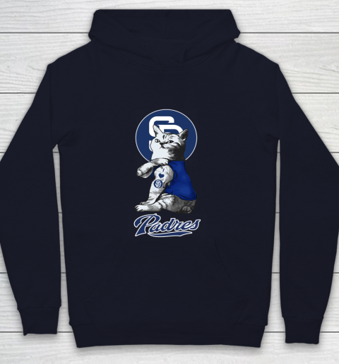 MLB Baseball My Cat Loves San Diego Padres Youth Hoodie 2