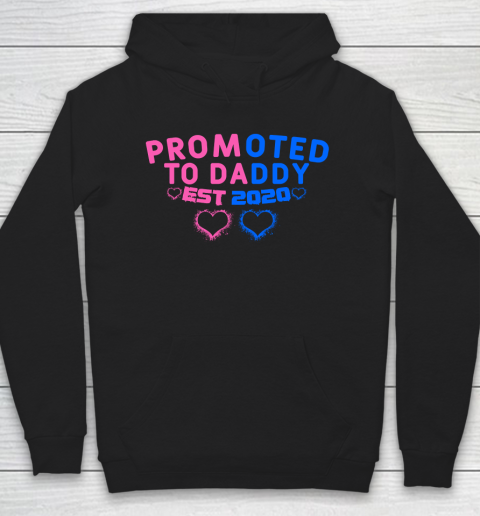 Father's Day Funny Gift Ideas Apparel  Promoted to Daddy est 2020 T Shirt Hoodie