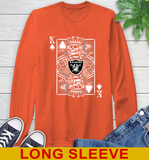 Oakland Raiders NFL Football The King Of Spades Death Cards Shirt Long Sleeve T-Shirt 4