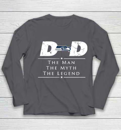 Seattle Seahawks NFL Football Dad The Man The Myth The Legend Youth Long Sleeve 6