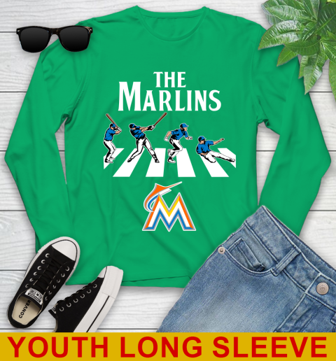 MLB Baseball Miami Marlins The Beatles Rock Band Shirt Youth Long Sleeve 7