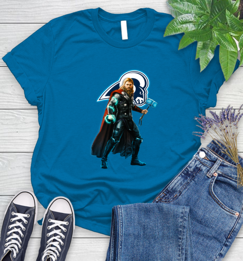 NFL Thor Avengers Endgame Football Los Angeles Rams Women's T-Shirt 7