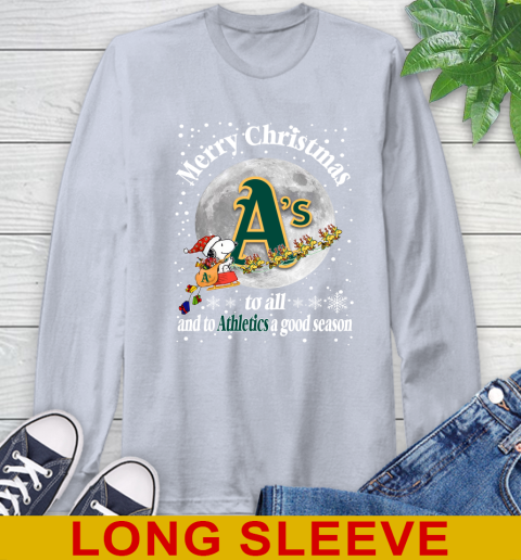 Oakland Athletics Merry Christmas To All And To Athletics A Good Season MLB Baseball Sports Long Sleeve T-Shirt 6