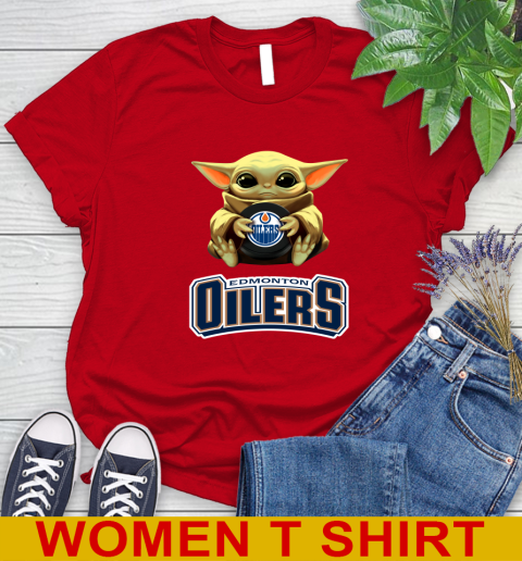 NHL Hockey Edmonton Oilers Star Wars Baby Yoda Shirt 98