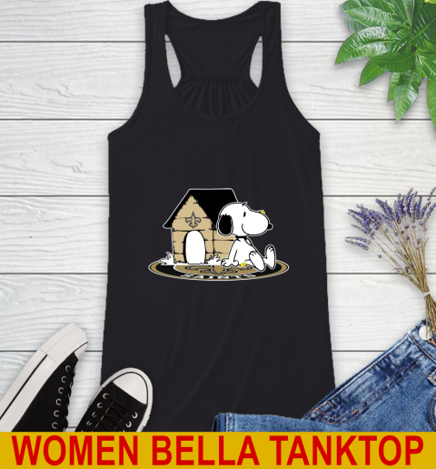 NFL Football New Orleans Saints Snoopy The Peanuts Movie Shirt Racerback Tank 2