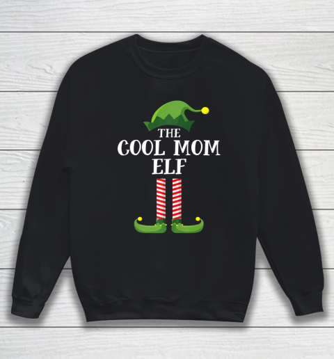 Cool Mom Elf Matching Family Group Christmas Party Pajama Sweatshirt