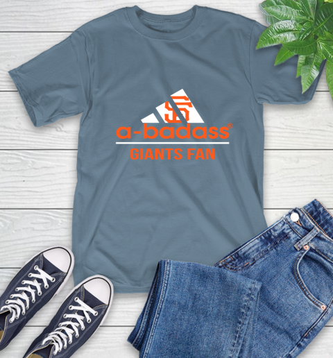 MLB A Badass San Francisco Giants Fan Adidas Baseball Sports T-Shirt 8