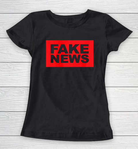 Funny fake news network political protest Women's T-Shirt