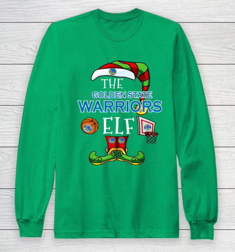 Golden State Warriors Christmas ELF Funny NBA Long Sleeve T-Shirt 4