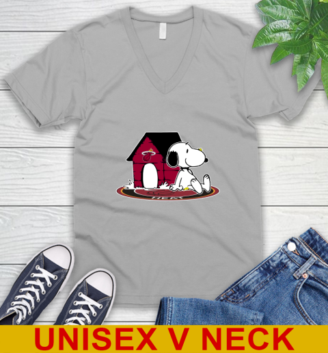NBA Basketball Miami Heat Snoopy The Peanuts Movie Shirt V-Neck T-Shirt 4