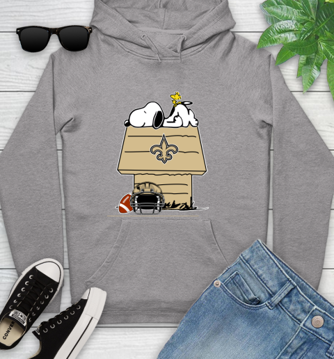 New Orleans Saints NFL Football Snoopy Woodstock The Peanuts Movie Youth Hoodie 6