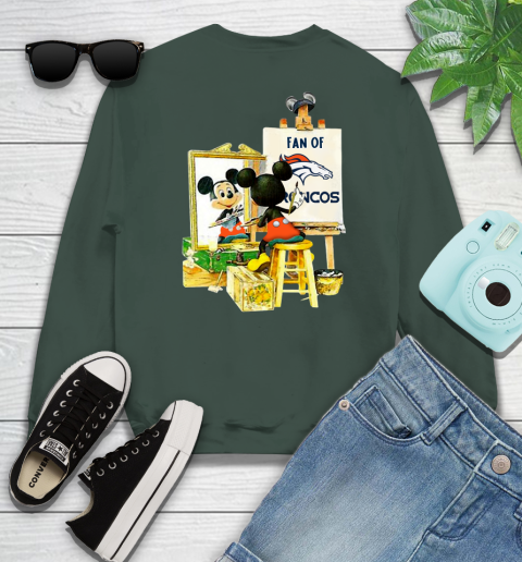 NFL Football Denver Broncos Mickey Drawing Shirt 36