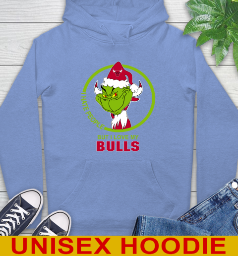 Chicago Bulls NBA Christmas Grinch I Hate People But I Love My Favorite Basketball Team Hoodie 11