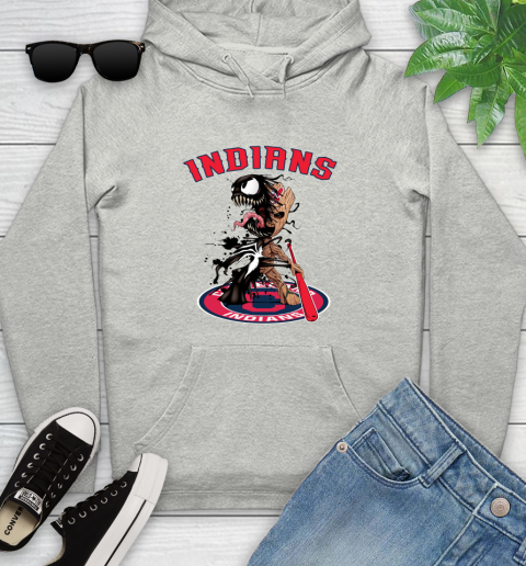 MLB Cleveland Indians Baseball Venom Groot Guardians Of The Galaxy Youth Hoodie