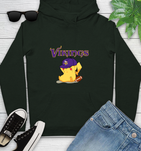 NFL Pikachu Football Sports Minnesota Vikings Youth Hoodie 13