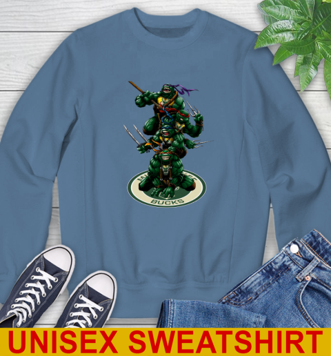 NBA Basketball Milwaukee Bucks Teenage Mutant Ninja Turtles Shirt Sweatshirt 8