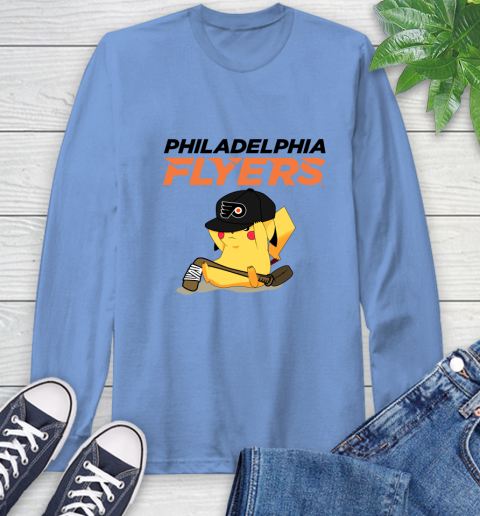 NHL Pikachu Hockey Sports Philadelphia Flyers Long Sleeve T-Shirt 11