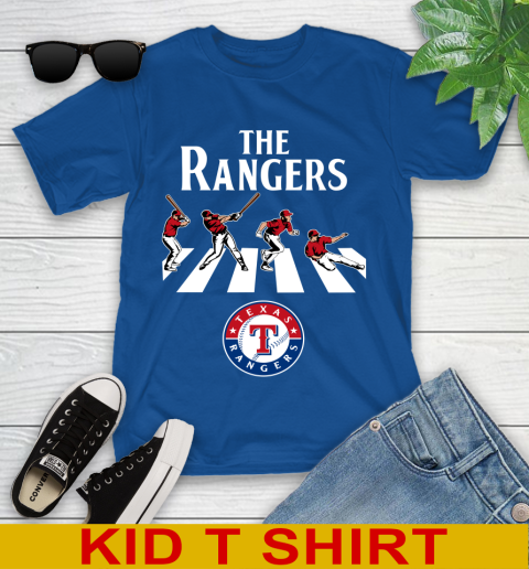 MLB Baseball Texas Rangers The Beatles Rock Band Shirt Youth T-Shirt 10