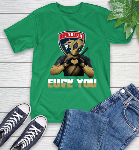 NHL Florida Panthers Deadpool Love You Fuck You Hockey Sports T-Shirt 7