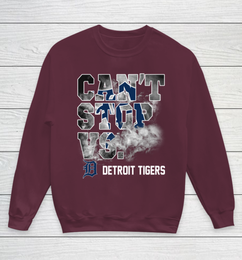 MLB Detroit Tigers Baseball Can't Stop Vs Detroit Tigers Youth Sweatshirt 4