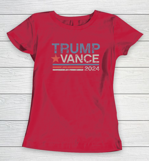 Trump Vance 2024 Retro Stripe Trump JD Vance Women's T-Shirt 7