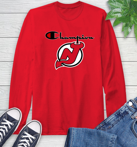 NHL Hockey New Jersey Devils Champion Shirt Long Sleeve T-Shirt 9