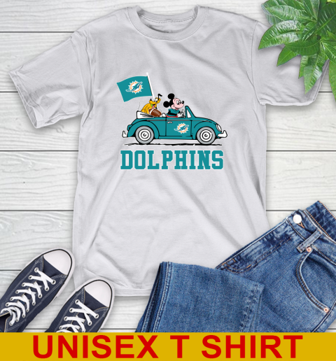 NFL Football Miami Dolphins Pluto Mickey Driving Disney Shirt T-Shirt 12