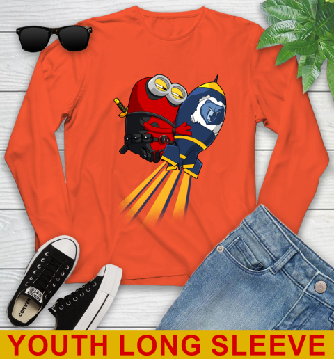 NBA Basketball Memphis Grizzlies Deadpool Minion Marvel Shirt Youth Long Sleeve 3