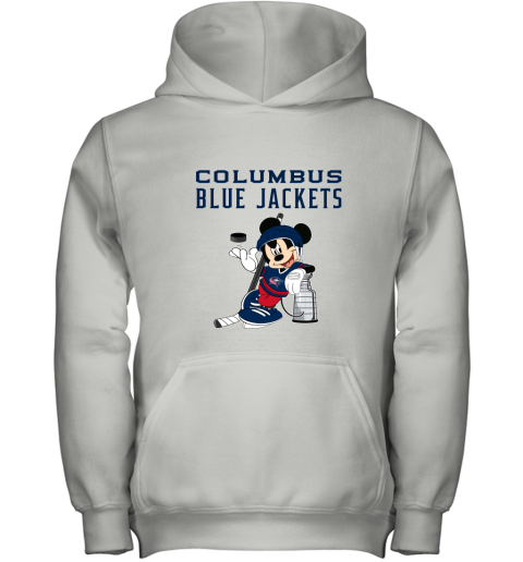 Mickey Columbus Blue Jackets With The Stanley Cup Hockey NHL Youth Hoodie