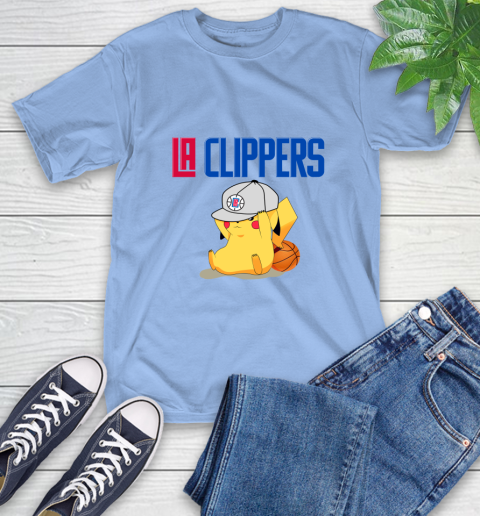 NBA Pikachu Basketball Sports Los Angeles Clippers T-Shirt 11