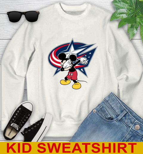 Columbus Blue Jackets NHL Hockey Dabbing Mickey Disney Sports Youth Sweatshirt