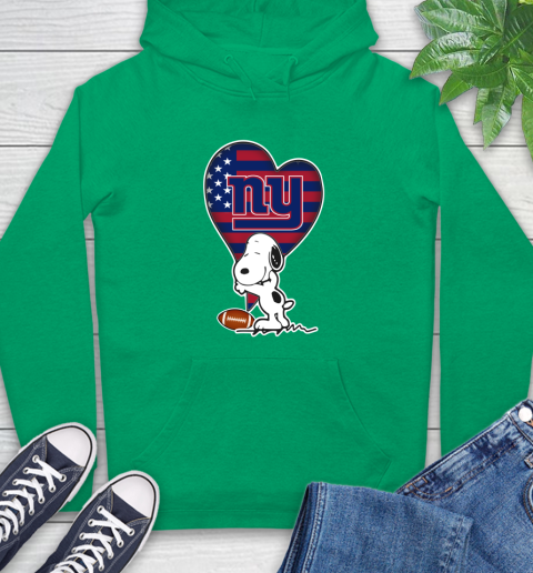 New York Giants NFL Football The Peanuts Movie Adorable Snoopy Hoodie 8