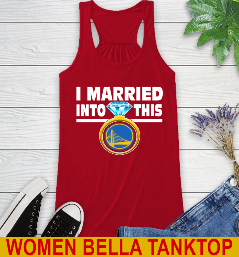 Golden State Warriors NBA Basketball I Married Into This My Team Sports Racerback Tank 4