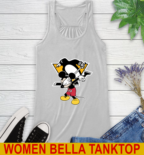 Pittsburgh Penguins NHL Hockey Dabbing Mickey Disney Sports Racerback Tank
