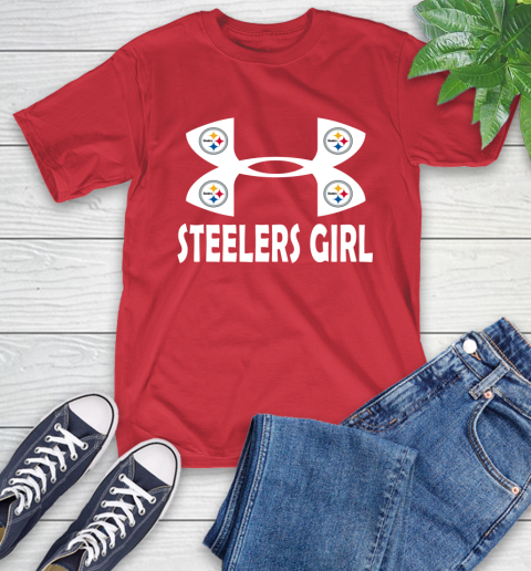 NFL Pittsburgh Steelers Girl Under Armour Football Sports T-Shirt 11