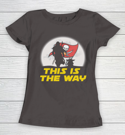 Tampa Bay Buccaneers NFL Football Star Wars Yoda And Mandalorian This Is The Way Women's T-Shirt 7