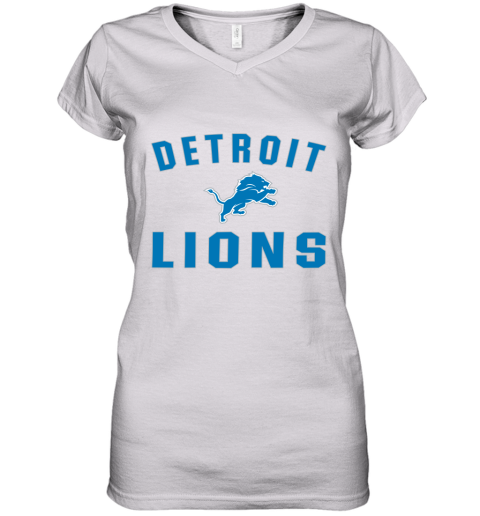 Detroit Lions NFL Line by Fanatics Branded Blue Vintage Victory Women's V-Neck T-Shirt