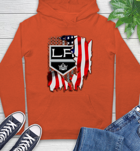 Los Angeles Kings NHL Hockey American Flag Hoodie 4