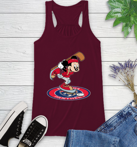NHL Hockey Florida Panthers Cheerful Mickey Disney Shirt Racerback Tank 3
