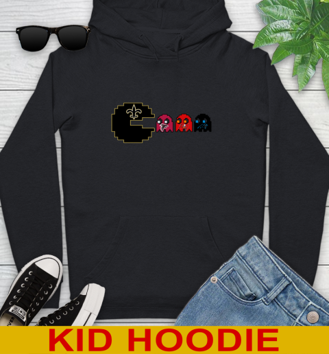 New Orleans Saints NFL Football Pac Man Champion Youth Hoodie 2