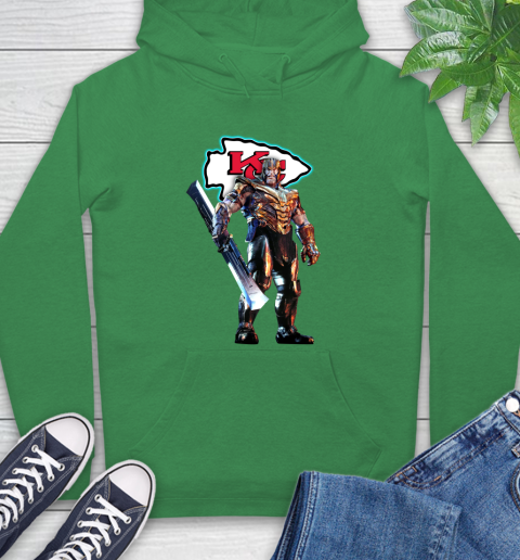 NFL Thanos Gauntlet Avengers Endgame Football Kansas City Chiefs Hoodie 8
