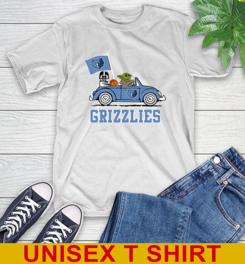 NBA Basketball Memphis Grizzlies Darth Vader Baby Yoda Driving Star Wars Shirt T-Shirt