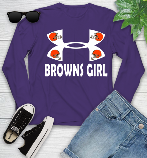 NFL Cleveland Browns Girl Under Armour Football Sports Youth Long Sleeve 4