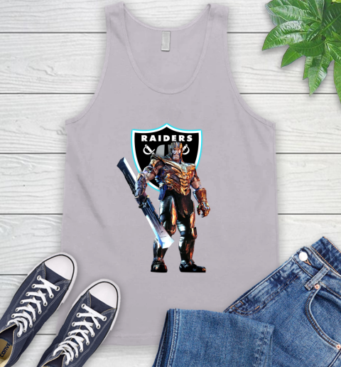 NFL Thanos Gauntlet Avengers Endgame Football Oakland Raiders Tank Top 4