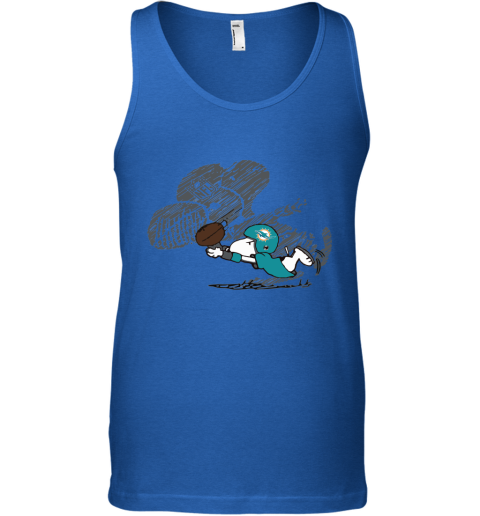 Miami Dolphins Snoopy Plays The Football Game Tank Top