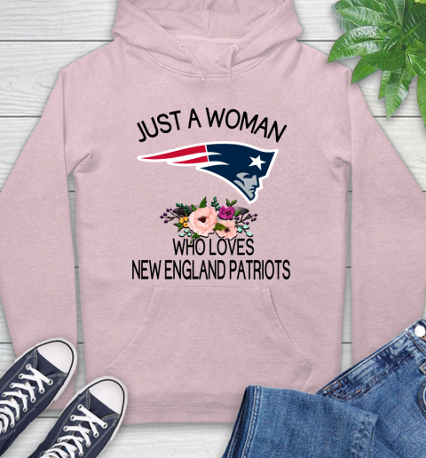 NFL Just A Woman Who Loves New England Patriots Football Sports Hoodie 7