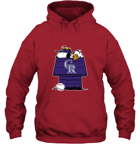 Colorado Rockies Snoopy And Woodstock Resting Together MLB Hoodie