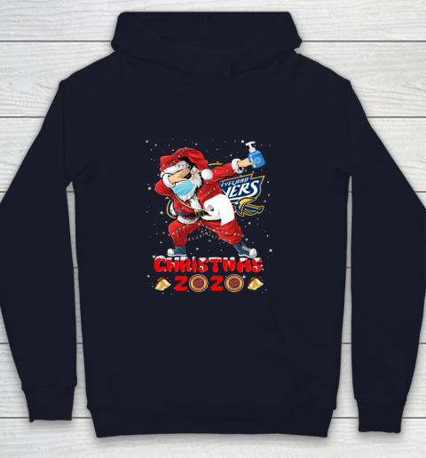 Cleveland Cavaliers Funny Santa Claus Dabbing Christmas 2020 NBA Youth Hoodie 2