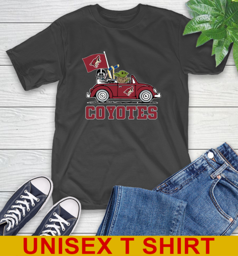 NHL Hockey Arizona Coyotes Darth Vader Baby Yoda Driving Star Wars Shirt T-Shirt 2